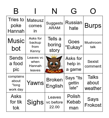 D0ome bingo Card