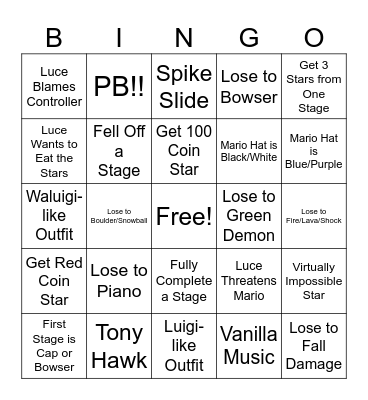 IronMario Bingo Card