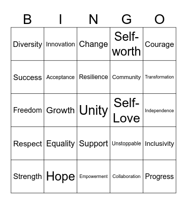 International Women's Day 2025 Bingo Card