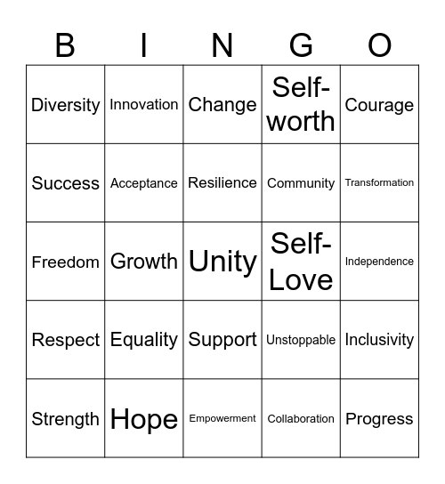 International Women's Day 2025 Bingo Card