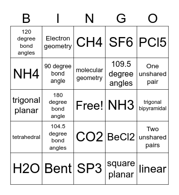 VSPER Bingo Card