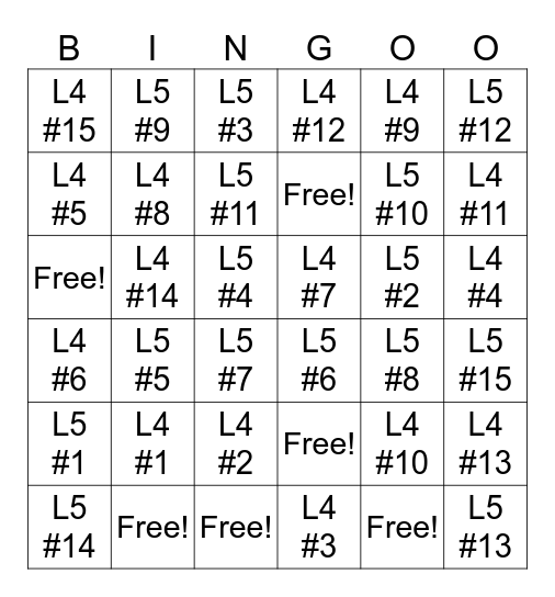 G6 Chapter 8 Part 2 Bingo Card