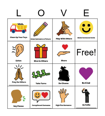 God's Love Bingo Card