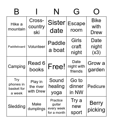 2025 Bingo! Bingo Card