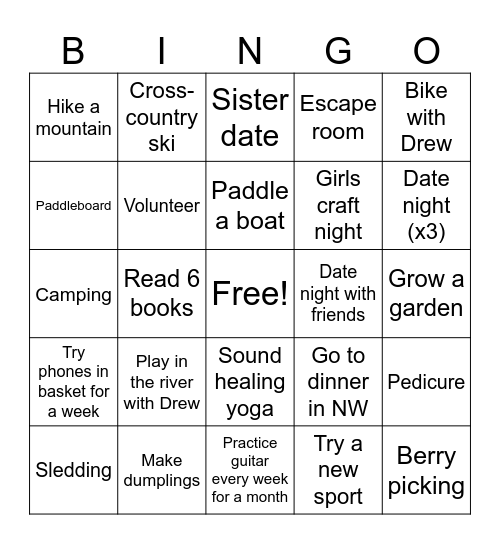 2025 Bingo! Bingo Card
