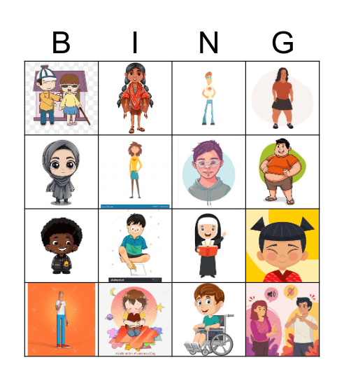 Bingo de la diversidad Bingo Card