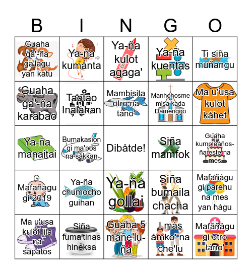 Familia Bingo Card