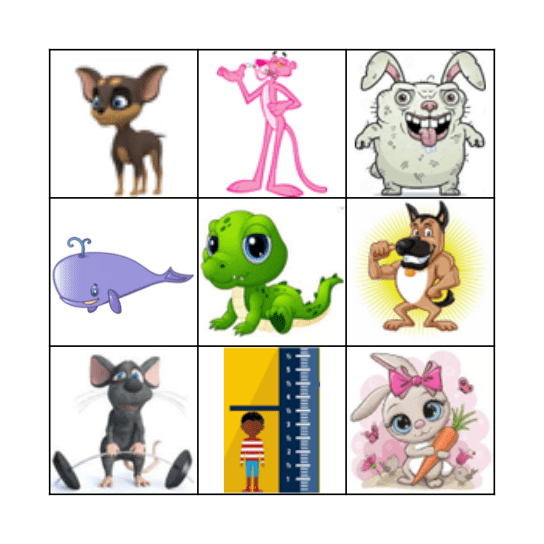 Los adjetivos: Physical Characteristics Bingo Card