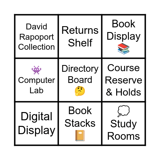 Law Library Bingo Card