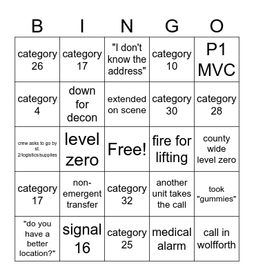 B-SHIFT Bingo Card