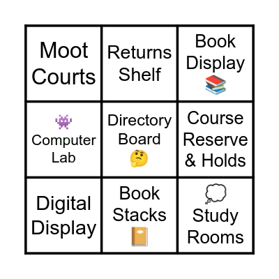 Law Library Bingo Card
