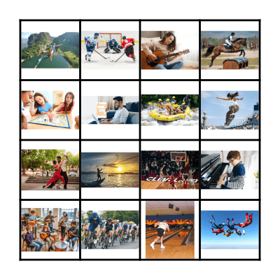 Sports and Hobbies Bingo Card