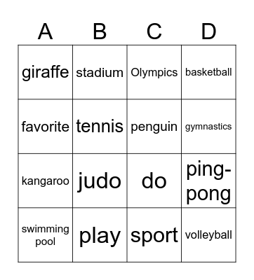 SC2 Ch5 1-16 Bingo Card