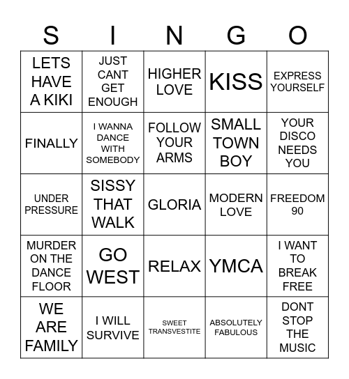 955 GREGS CAMPING FAVOURITES Bingo Card