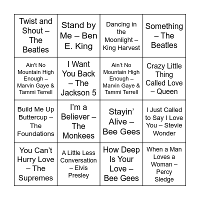 The Golden Classics (1950s–1970s) Bingo Card