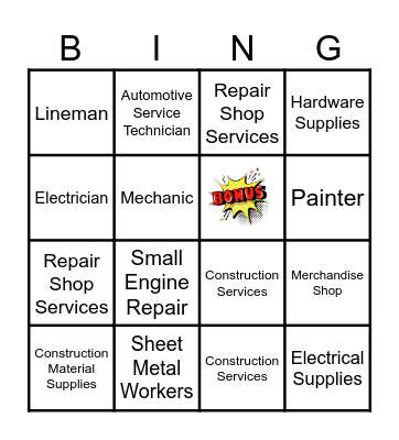 CAREER & BUSINESS OPPORTUNITIES Bingo Card