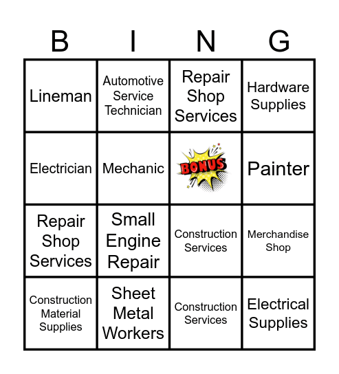 CAREER & BUSINESS OPPORTUNITIES Bingo Card