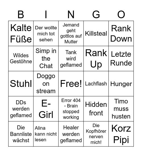 Alinski-Bingo Card