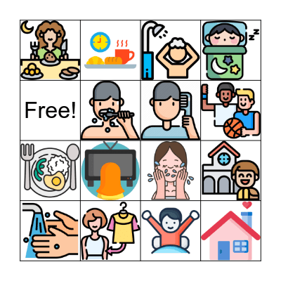 DAILY ROUTINES Bingo Card