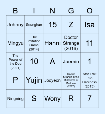 TAJ03SEUNGHANN Bingo Card