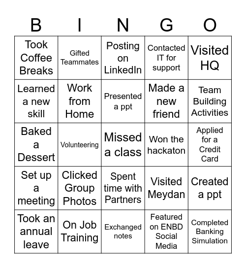 RUWAD BINGO Card