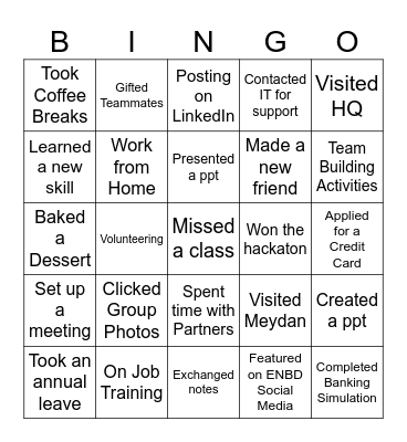 RUWAD BINGO Card
