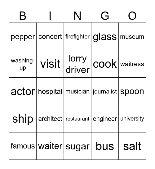 2nd term words Bingo Card