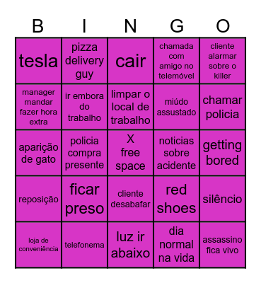 Heart eyes Bingo Card
