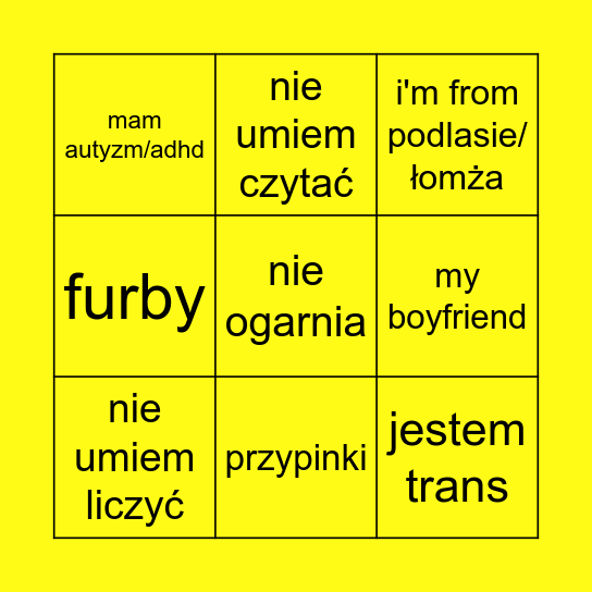 lamus bingo Card