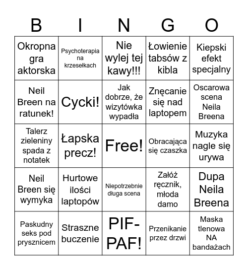 Neil Breengo! Bingo Card