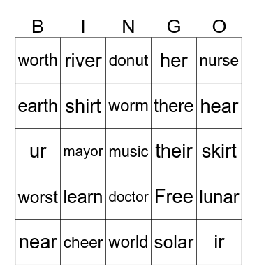 review Bingo Card