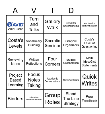 WICOR BINGO Card