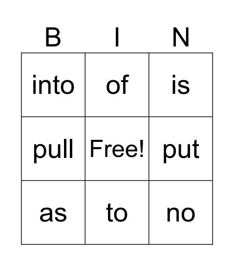 Phase 2 HRSW bingo Card