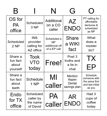 Bingo Card