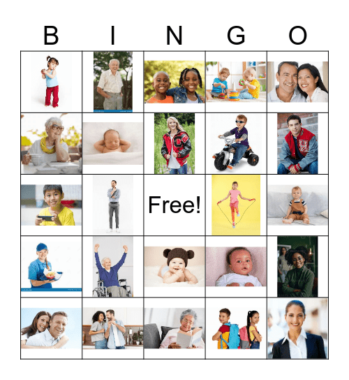 Stages of Life Bingo Card