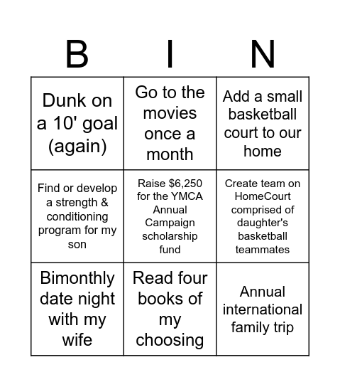 Nathan's Farfetched Bingo Card Bingo Card