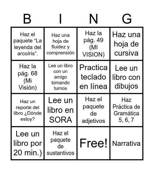 Bingo 3 Bingo Card