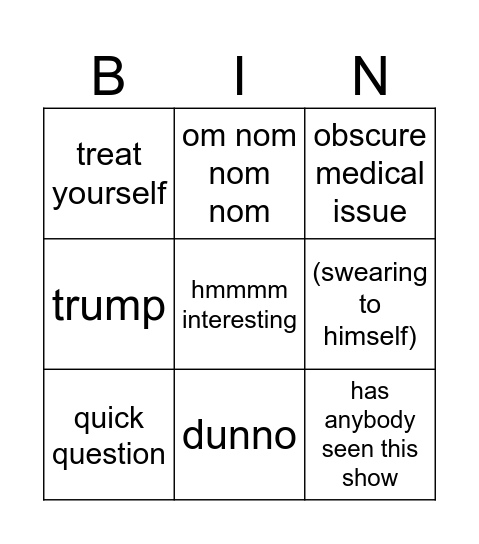 bingo Card
