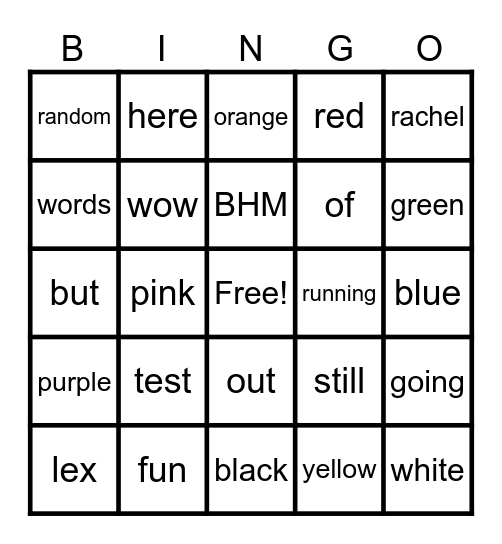 Black History Month Bingo Card