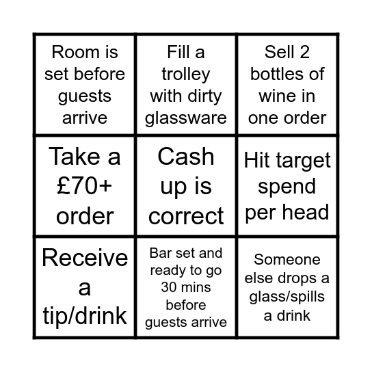 Village bingo! Bingo Card