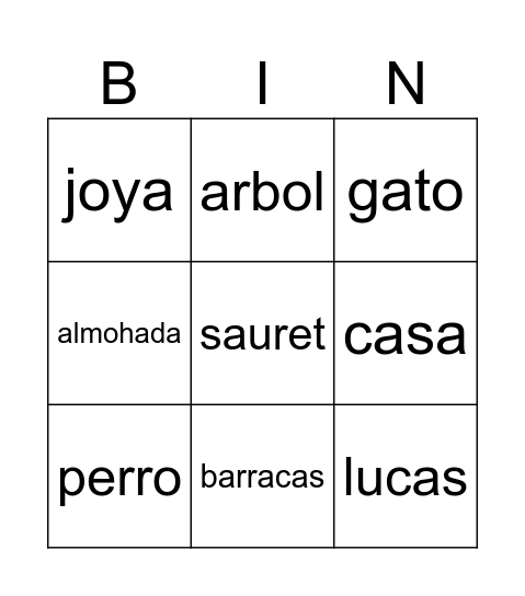 Bingo Musical Bingo Card