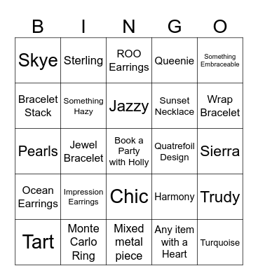 HOLLY'S BDAY WEEK BLING-O BINGO Card