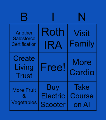 Case's Bingo Card
