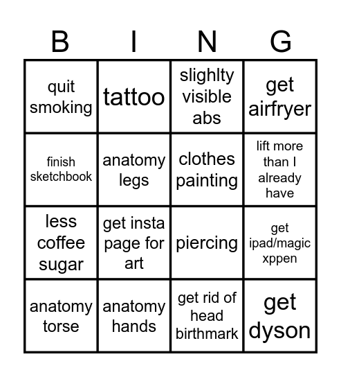 2025 Bingo Card