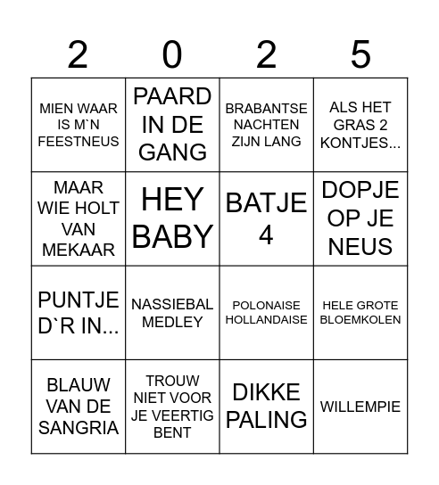 CARNAVAL SWINGO Bingo Card