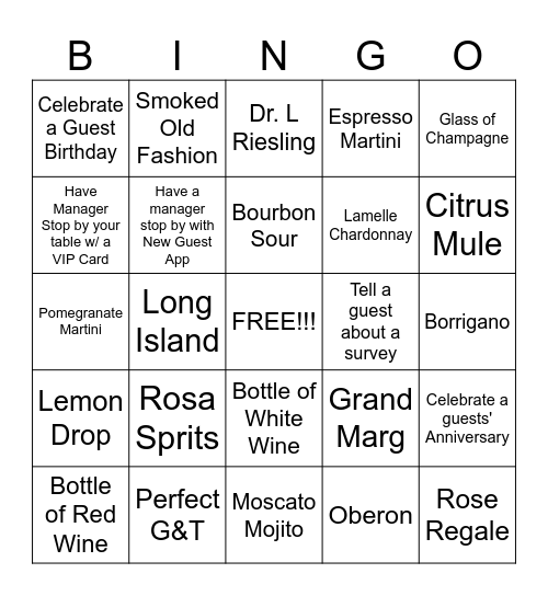 SERVER BINGO Card