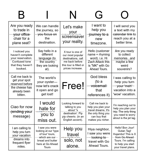 VM Bingo Card