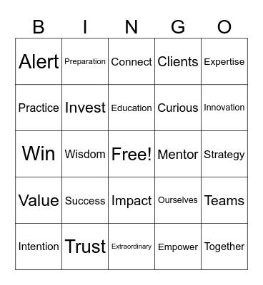 Thriving Together Bingo Card