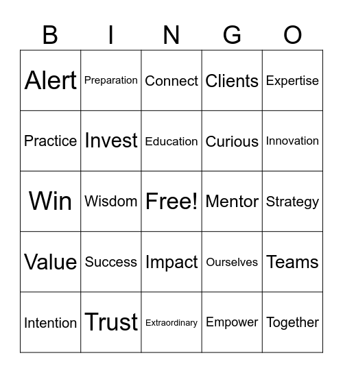 Thriving Together Bingo Card