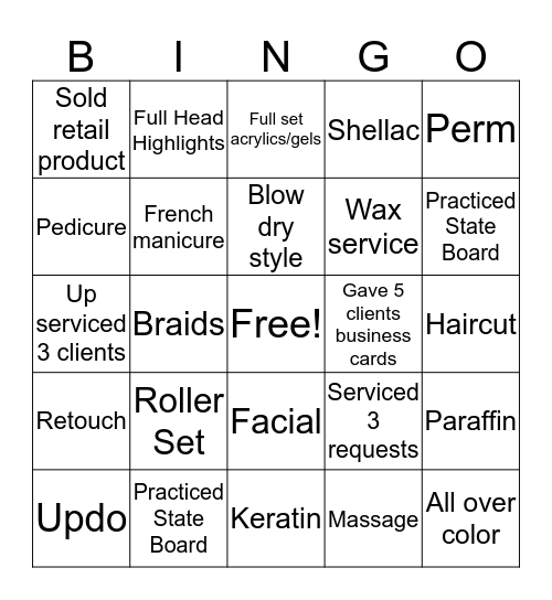 Clinic Floor  Bingo Card